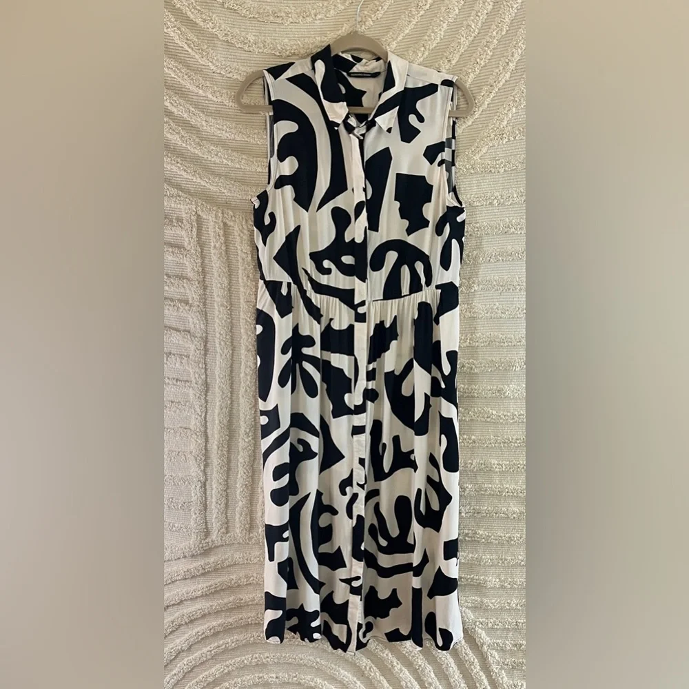 Monoprix Femme Sleeveless Midi Dress - Picture 2 of 5